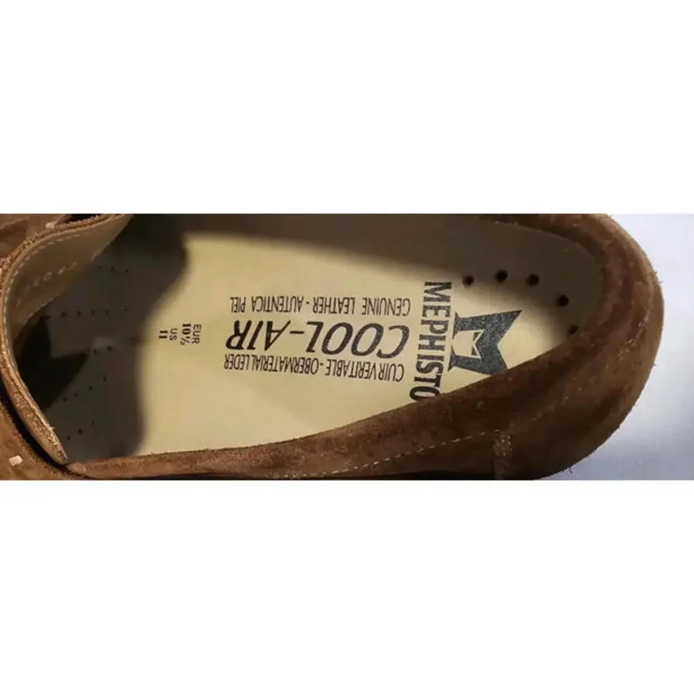 Mephisto Suede Moccasin Penny Driving Loafer Brown‎ Suede US Size 11 Retail $325